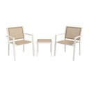 Set Due Sedie e Tavolino Da Esterno in Alluminio Colore Grigio7