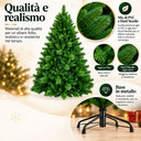 Albero di Natale Artificiale Abete Folto e Verde in PVC cm 180/210/240