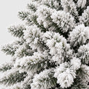 Albero di Natale Innevato Artificiale Rami in PVC Base in Metallo Folto e Realistico