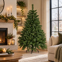 Albero di Natale Sintetico in PVC Artificiale con Base in Metallo