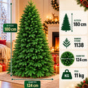 Albero di Natale Artificiale Nobilis in PVC 6 Rami 5 punte in PE cm 150/180/210/240