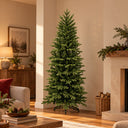 Albero di Natale Artificiale Slim Abete Realistico Folto e Verde in PVC cm 180/210