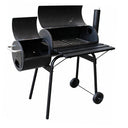 Barbecue a carbonella bbq carbone grill in acciaio per giardino esterno con ruote