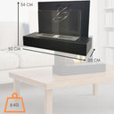 Camino a Bioetanolo da Pavimento o Muro Bruciatore 1.3 Litri Nero, Moderno