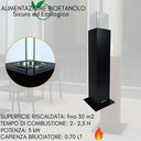 Camino Bioetanolo, Biocamino per Interno o Esterno, Volume Riscaldato 30 m2, 0.7 lt
