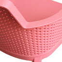 POLTRONA IN POLIPROPILENE IMPILABILE CON POGGIABRACCIA ROSSO