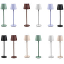Set 12 Lampada da Tavolo Led Ricaricabile Touch 10x38h cm Rosso
