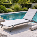 Lettino prendisole da giardino esterno sdraio con schienale reclinabile pieghevole