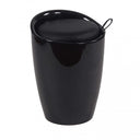 SGABELLO POUF IN ABS CON CUSCINO IN ECOPELLE