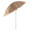 Ombrellone da giardino 200 cm palo centrale inclinabile top in rafia per piscina terrazzo veranda