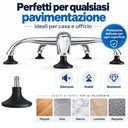 Set x5 Piedini Fissi Ricambio Sedia da Ufficio Base 5 Razze Silenziosi e Universali per Poltrona Home Office