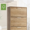 Scarpiera 5 Ante Doppie Ribalta Mobile Salvaspazio Slim in Legno da Ingresso