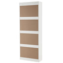 Scarpiera 5 Ante Doppie Ribalta Mobile Salvaspazio in Legno 65x24x173 Bianco Lucido