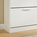 Scarpiera 5 Ante Doppie Ribalta Mobile Salvaspazio in Legno 65x24x173 Bianco Lucido