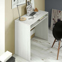 Scrivania Cameretta e Ufficio Ripiano Pc Computer, Mobile in Legno Melaminico Bianco