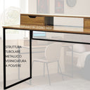 Scrivania da Ufficio e Casa, in legno, design industrial salvaspazio, 2 cassetti