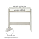 Scrivania Ergonomica Ufficio e Cameretta PC Computer in Legno Bianco Design Moderno