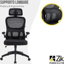 Silla de oficina ergonómica giratoria y presidencial