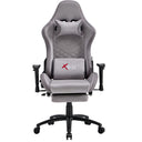 Sedia Gaming Poltrona da Ufficio Ergonomica con Supporto Lombare Braccioli e Poggiapiedi Estraibili per Pc PS5 e Xbox con Cuscini