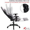 Sedia Gaming Poltrona da Ufficio Ergonomica con Supporto Lombare Braccioli e Poggiapiedi Estraibili per Pc PS5 e Xbox Girevole