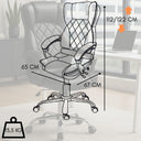 Sedia da Ufficio Poltrona Ergonomica Imbottita Girevole con Braccioli e Poggiatesta