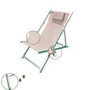 Set 2 Sedia Sdraio Pieghevole Cuscino Rimovibile, Schienale Regolabile