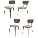 Set 4 Sedie Sala da Pranzo Imbottite Impilabili 44x44x83 cm