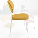 Set 4 Sedie Sala da Pranzo Imbottite in Tessuto cm 48x86h