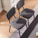 Set 4 Sedie Sala da Pranzo Imbottite Impilabili 44x44x83 cm