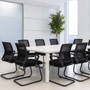 Set of 2 Guest Office Chairs Without Wheels for Meetings, Conferences and Waiting Rooms, Visitors, Black 