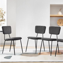 Set 4 Sedie Sala da Pranzo Imbottite Impilabili 44x44x83 cm