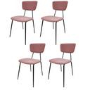Set 4 Sedie Sala da Pranzo Imbottite Impilabili 44x44x83 cm