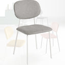 Set 4 Sedie Sala da Pranzo Imbottite in Tessuto cm 48x86h