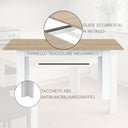 Tavolo da Pranzo Allungabile Moderno Rettangolare Bianco Rovere cm 140/x190x90x78