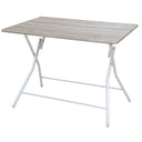 Tavolo Pieghevole Richiudibile Effetto Cemento per Interno Esterno cm 120x80